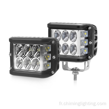 12-24V carré 3,8 pouces 45 W LED DE TRAVAIL LED avec les lumières latérales du camion hors route